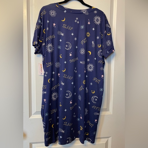Joyspun Women's L-XL Dreamy Soft Collection Starry Night Sleepshirt - Picture 5 of 8